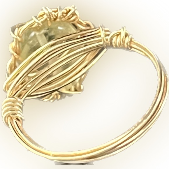 wire ring with citrine stone size 5 - Picture 3 of 14